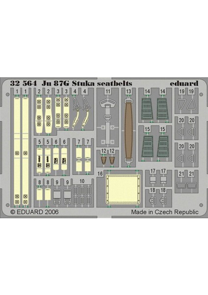 32564 1/32 Ju 87 Stuka Seatbelts For Hasega