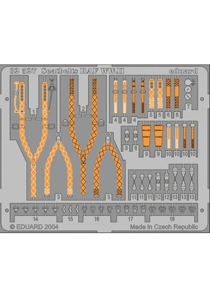 32527 1/32 Seatbelts Raf Wwıı Maket Detay S