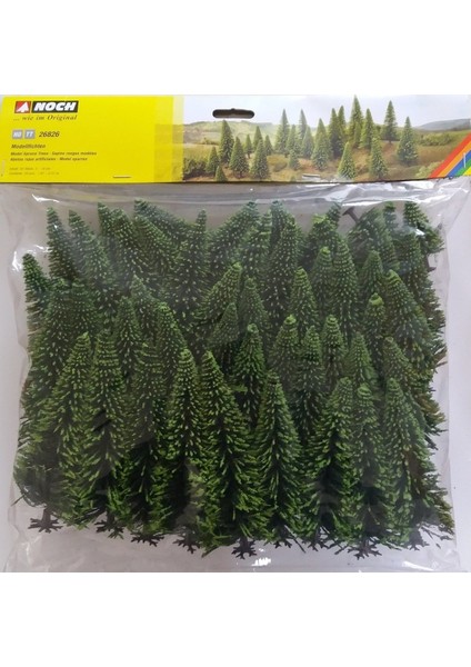 26826 Model Ladin Ağaçları, 50 Adet, 5-14 Cm. Diorama Malzemesi modelleri