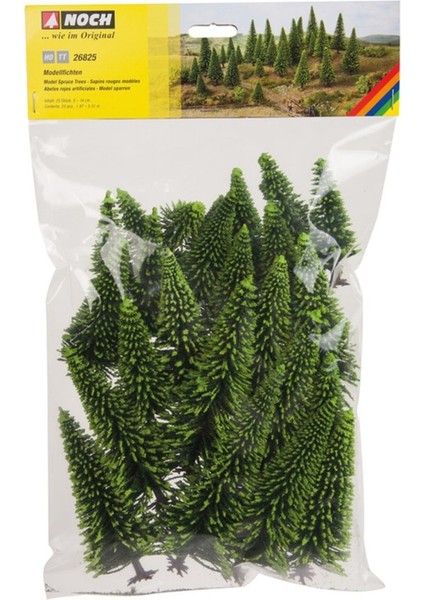 26825 Model Ladin Ağaçları, 25 Adet, 5-14 Cm. Diorama Malzemesi modelleri