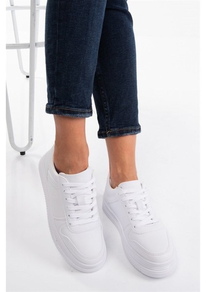 Suri Beyaz Kadın Sneaker Spor Ayakkabı V18 modelleri