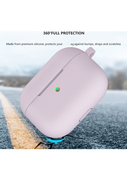 Apple Airpods 3 Için Karabinalı Silikon Koruyucu Kulaklık Kılıfı - Mor (Yurt Dışından) modelleri