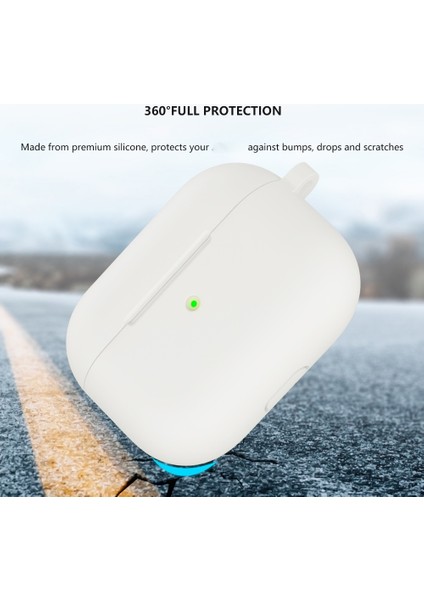 Apple Airpods 3 Için Karabinalı Silikon Koruyucu Kulaklık Kılıfı - Beyaz (Yurt Dışından) modelleri