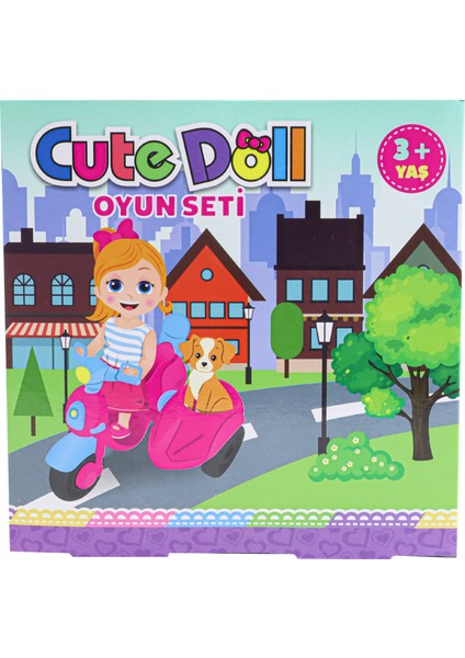 Sevimli Bebek Seyahat Seti Koyu Pembe Kasklı