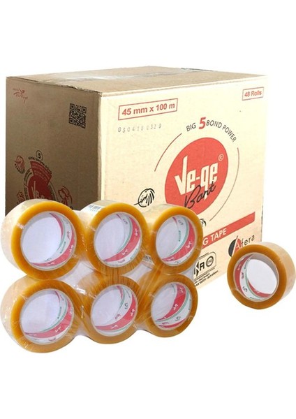Vege Koli Bandı 45X100 Şeffaf 96 Adet (2 Koli)