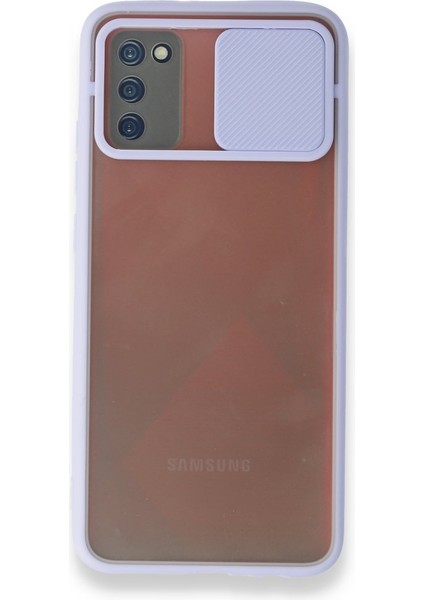 Samsung Galaxy A03S Kılıf Kamera Sürgülü Kılıf Lila