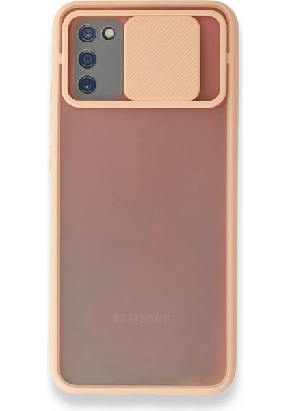 Bilişim Aksesuar Samsung Galaxy A03S Kılıf Kamera Sürgülü Kılıf Pembe