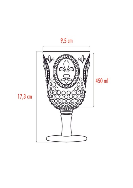 Akrilik Aquamarin 6 Lı Ayaklı Bardak fiyatları