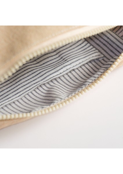 Wolo- Makyaj Çantası Yeşil - Üzerine Yaprak Desenli Pamuklu modelleri