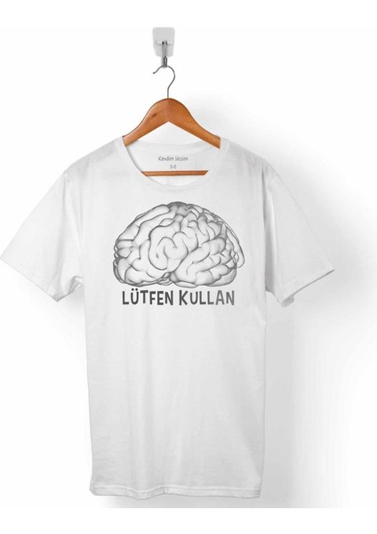 Insan Beyni Lütfen Beyin Kullan Zeka Hafıza Erkek Tişört