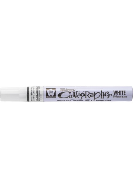 : Pen-Touch Kaligrafi Kalemi Orta Uç : 5.0 mm Beyaz