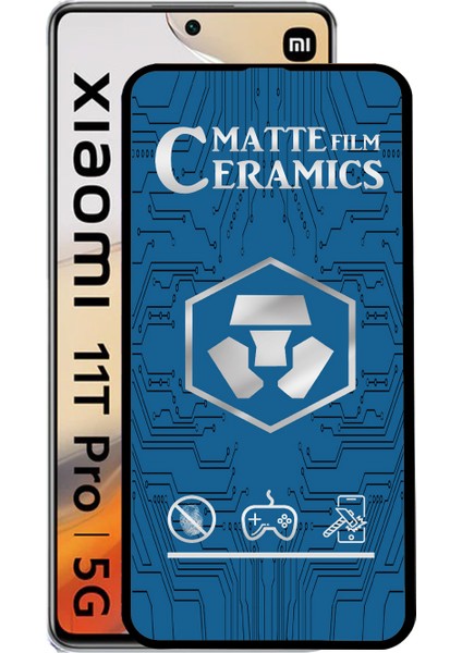 Xiaomi Mi 11T Pro Tam Kaplayan Mat Seramik Nano Esnek Ekran Koruyucu Cam