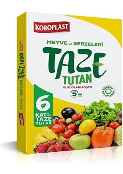 Taze Tutan Buzdolabı Poşeti 5 Li 35*40 cm