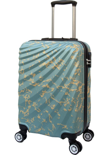 Wexta WX-300 Baskılı Mint Yeşili Kabin Boy Valiz