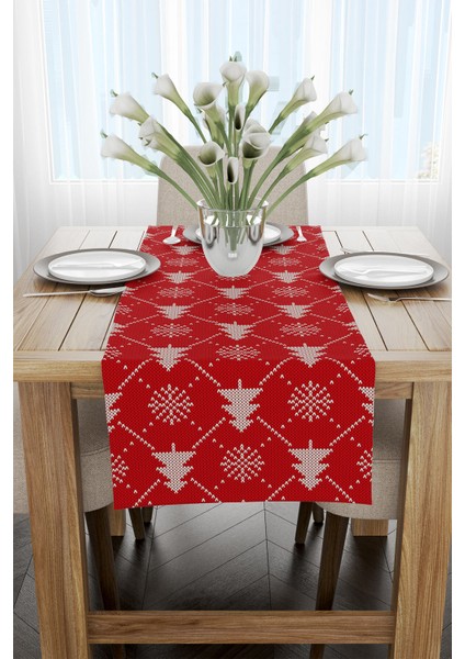 Kırmızı Yılbaşı Temalı Dijital Baskılı Runner CGH222-RN fiyatları