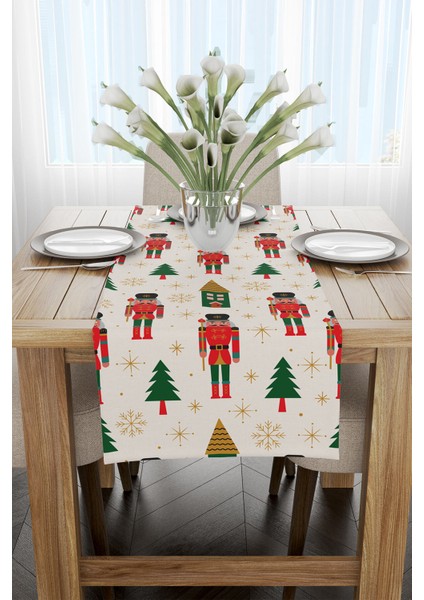 Kırmızı Yeşil Yılbaşı Temalı Dijital Baskılı Runner CGH795-RN fiyatları