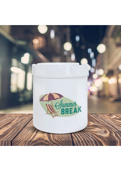 Summer Break Baskılı Küllük Kül Tablası- KL262