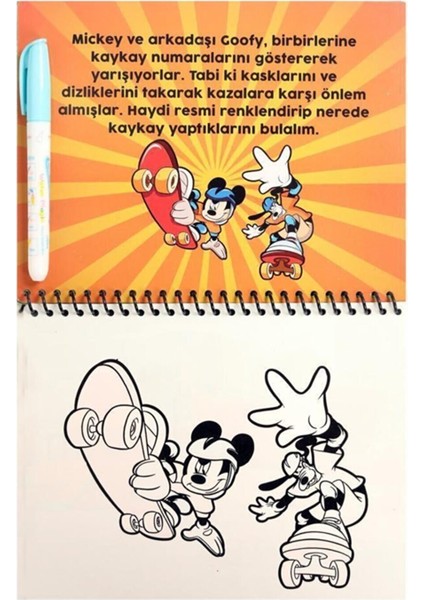 2 Adet Lisanslı Jr. Minnie & Mickey Mouse Sihirli Boyama Kitabı