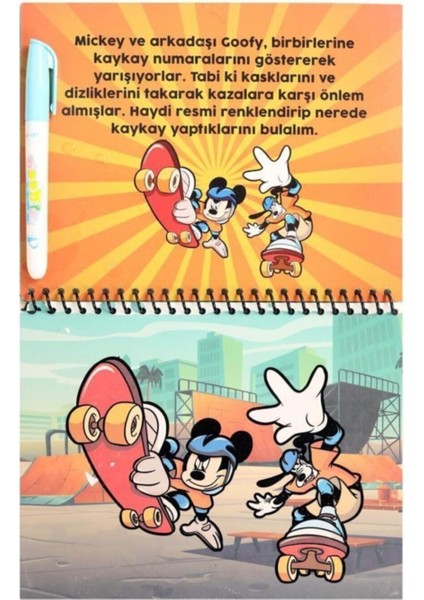 2 Adet Lisanslı Jr. Minnie & Mickey Mouse Sihirli Boyama Kitabı