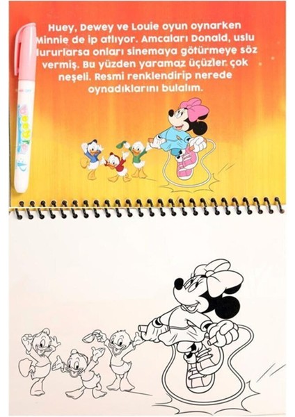 2 Adet Lisanslı Jr. Minnie & Mickey Mouse Sihirli Boyama Kitabı