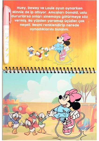 2 Adet Lisanslı Jr. Minnie & Mickey Mouse Sihirli Boyama Kitabı