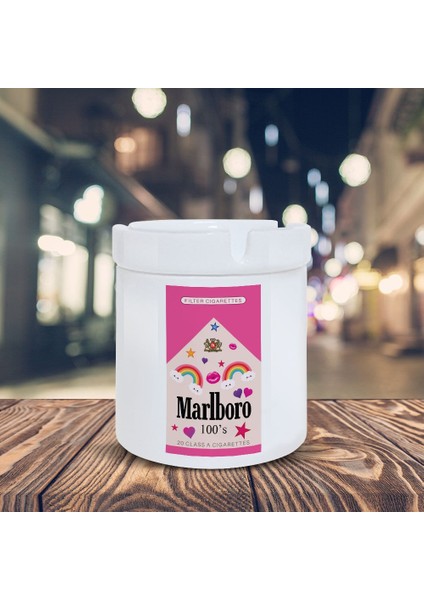 Esprili Küllük Cici Paket Baskılı Kül Tablası K-129