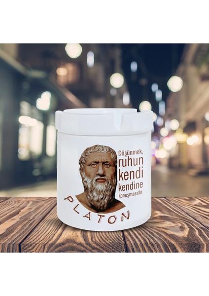 Platon Küllük Düşünmek Ruhun Baskılı Kül Tablası K-95