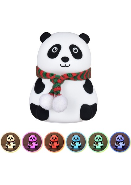 USB Şarj Panda Başucu Silikon Gece Lambası Beyaz (Yurt Dışından)