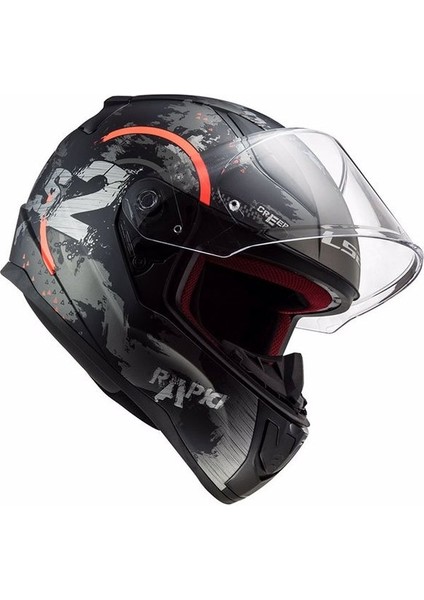 Rapıd Circle Matt Titanium Fluo Orange Kask