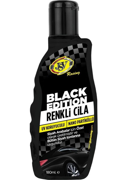 Racing Black Edition Siyah Renkli Cila 180 ml Siyah Boyalı Araçlara