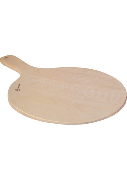 El Yapımı 30 cm Tek Parça Ahşap Bazlama Tahtası ( Uç Kısmı Inceltilmiş )