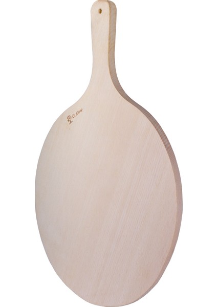 El Yapımı 30 cm Tek Parça Ahşap Bazlama Tahtası ( Uç Kısmı Inceltilmiş )