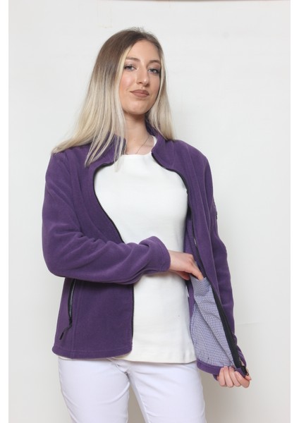 Kadın Mürdüm Polar Hırka indirimleri