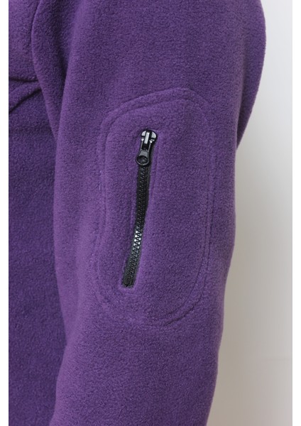 Kadın Mürdüm Polar Hırka modelleri