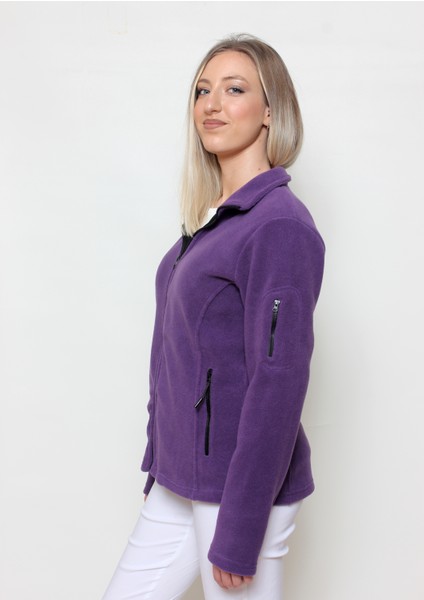 Kadın Mürdüm Polar Hırka fırsatları