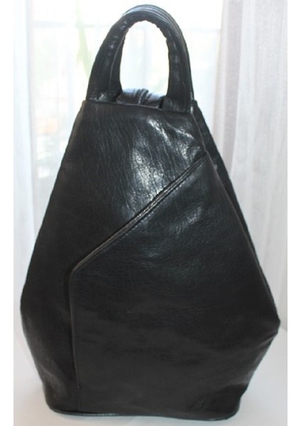Hakiki Deri Kadın Sırt Omuz Çantası Vazo Klasik Siyah Krispy fiyatları