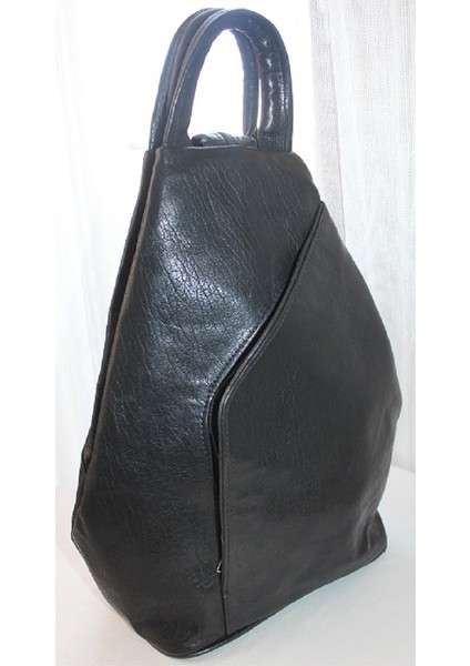Hakiki Deri Kadın Sırt Omuz Çantası Vazo Klasik Siyah Krispy modelleri
