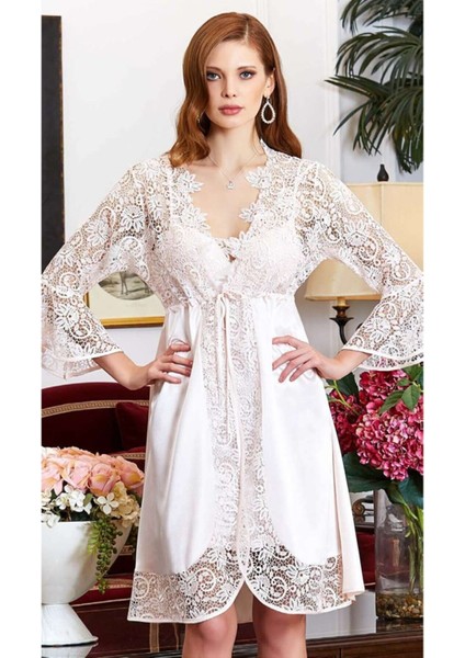 Kadın Saten Altılı Çeyiz Seti 950 Ekru