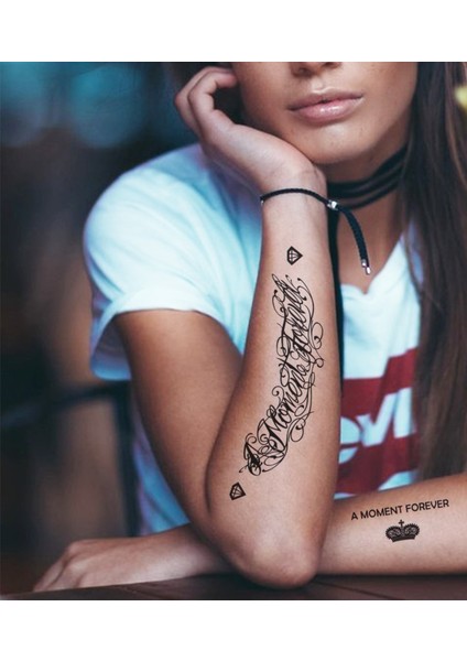 BP Tattoo Forever Moment Yazılı Geçici Dövme Unisex Tattoo