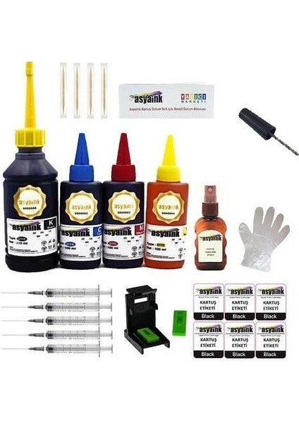 Canon MG2450 /MG2550 / MG2455 Uyumlu Ekonomik Kartuş Dolum Seti