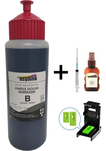 Canon Uyumlu 500 ml Siyah Mürekkep