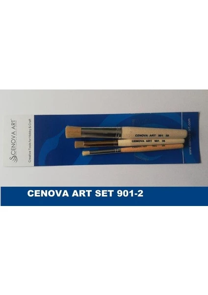 Cenova Art Stencil Fırça 3'lü Set 901/2