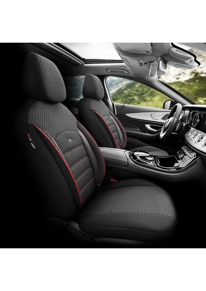 Sport Plus Ekstra Özel Dokulu Oto Koltuk Kılıfı Siyah-Kırmızı fiyatları