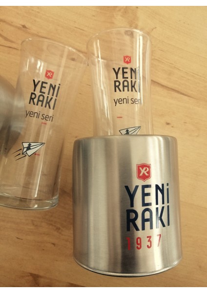 1 Adet Yeni Rakı Ehlikeyf + 2 Adet Uçurtma Yeni Rakı Bardağı