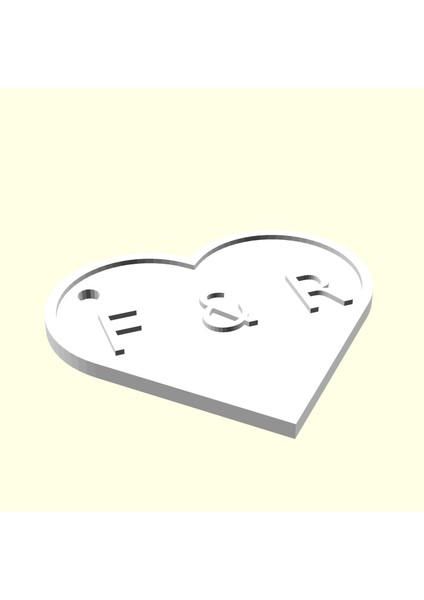 F & R Kişiye Özel Üretim Zincirsiz Kalp Aşk Anahtarlık Sevgiliye Eşe Hediyelik Tag Organik Plastikten fiyatları