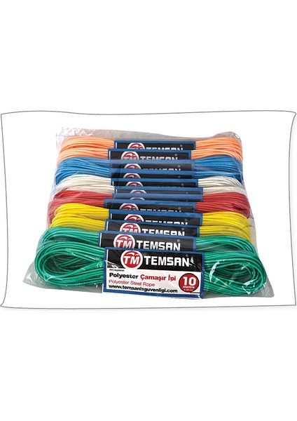 Tesa 10 Metre Pvc Kaplı Polyester Çamaşır Ipi