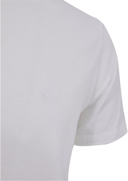 Erkek Basıc Slim Fit Beyaz T-shırt modelleri