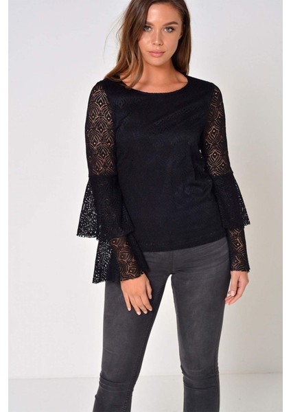 Kadın Bluz Vmmajse Ls Lace Top Jrs A 10182883