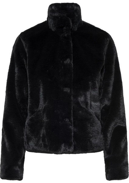 Onlvida Faux Fur Kadın Siyah Peluş Mont indirimleri