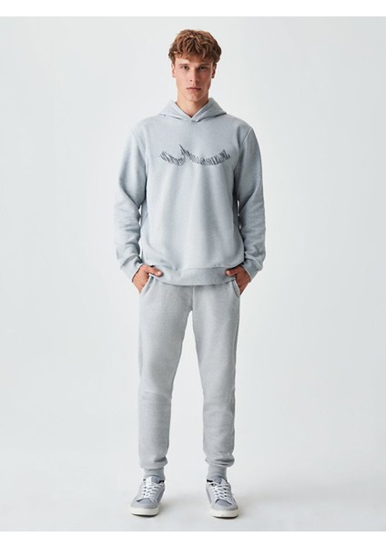Rıgoma Erkek Kapüşonlu Baskılı Sweatshirt
